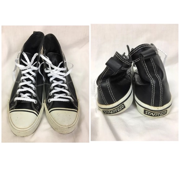 SOLD Vtg Leather Starter 'JACK' High Top Sneakers - Picture 6 of 8